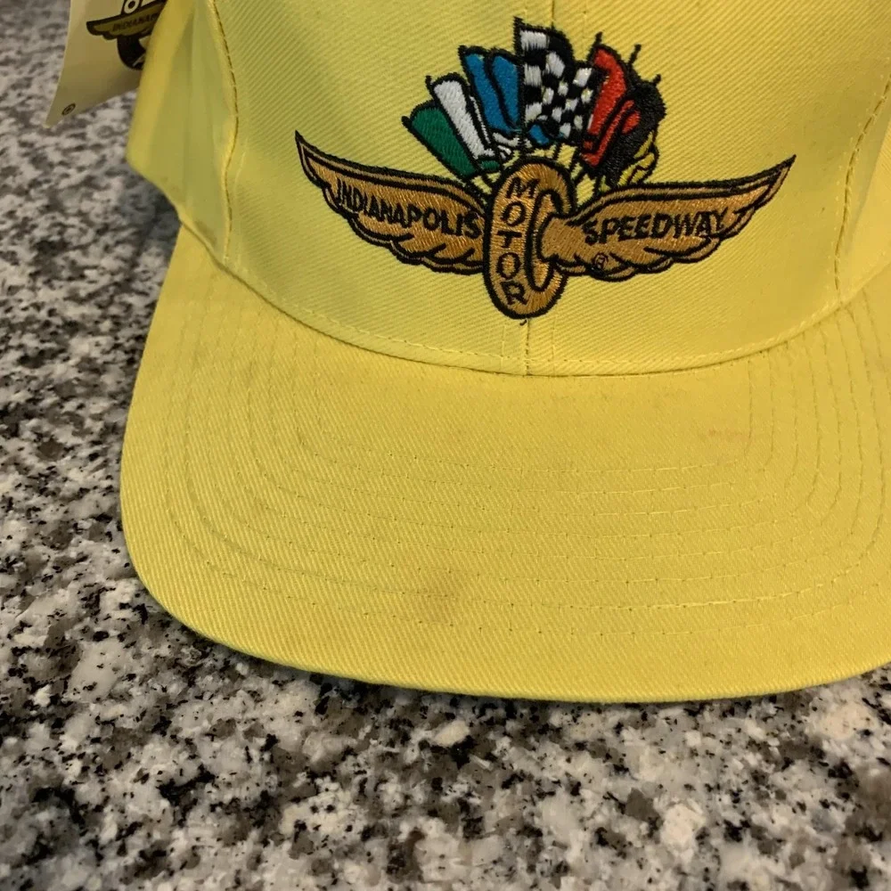 Vintage Indianapolis Motor Speedway Hat Cap Snap Back Mens One Size Logo 7 FLAWS